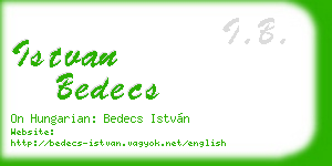 istvan bedecs business card